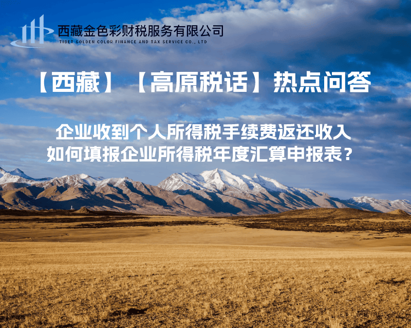 企業(yè)收到個人所得稅手續(xù)費返還收入，如何填報企業(yè)所得稅年度匯算申報表？